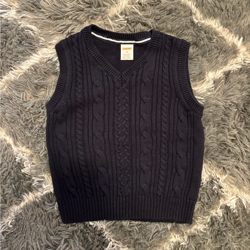 Boys Navy Sweater Vest